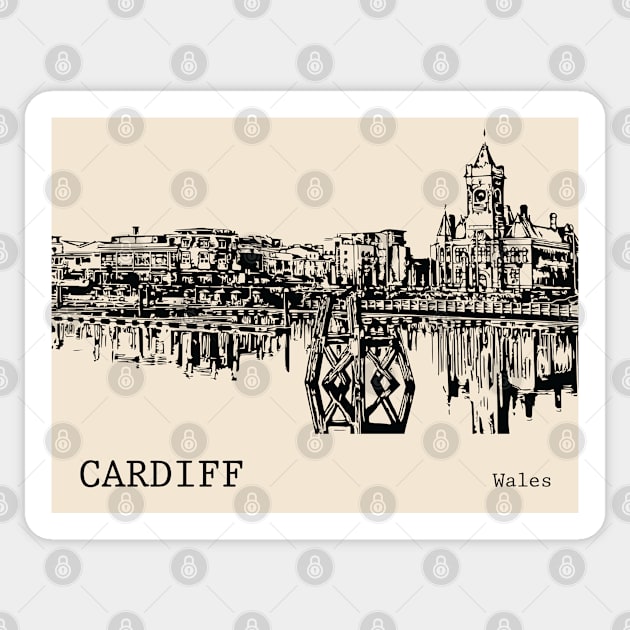 Cardiff Wales Sticker by Lakeric